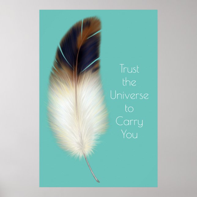 Inspirational Eagle Feather Native American Citote Poster (Framsidan)