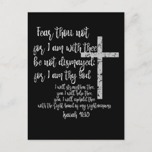 Inspirational Encouragement; Isaiah 41 Bible Verse Vykort