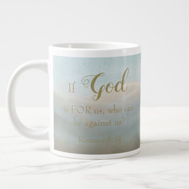 Inspirational Encouraging Christian Faith Quote Jumbo Mugg (Vänster)