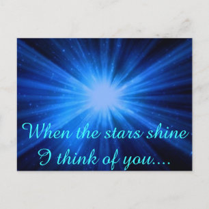Inspirational Faith Bless - Peace Kärlek Stars Spa Vykort