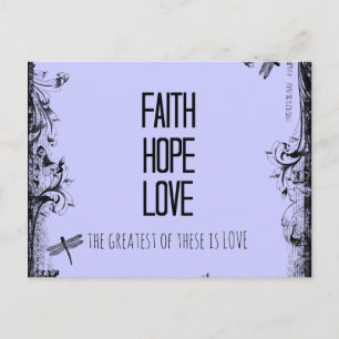 Inspirational Faith Hope Kärlek Bible Verse Vykort