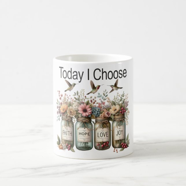 Inspirational Faith Hope Kärlek Joy Burk Kaffemugg (Center)