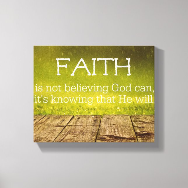 Inspirational Faith Quote Canvastryck (Framsida)