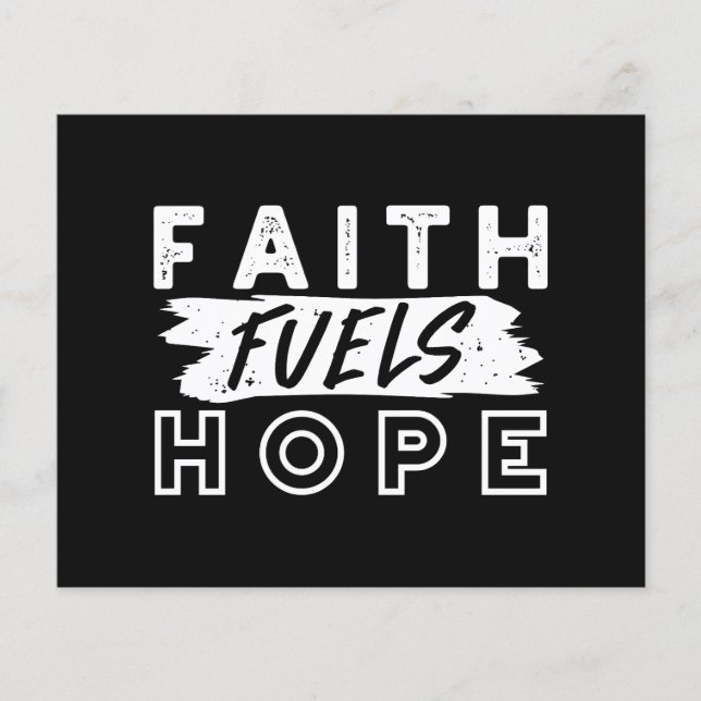 Inspirational Faith Quote – Faith Fuels Hope Flygblad (Framsidan)