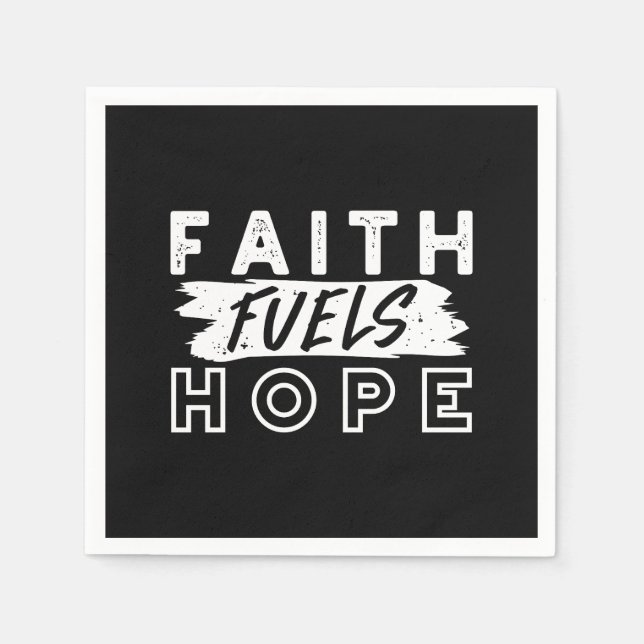 Inspirational Faith Quote – Faith Fuels Hope Pappersservett (Framsidan)