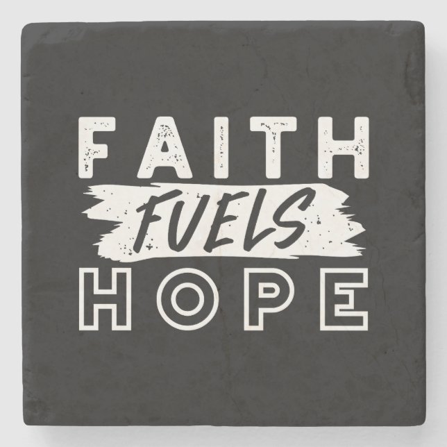 Inspirational Faith Quote – Faith Fuels Hope Stenunderlägg (Framsidan)