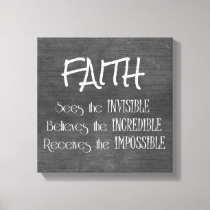 Inspirational Faith Quote Typography Canvastryck