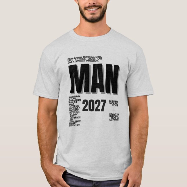 Inspirational Fashion Statement Typography Art T Shirt (Framsida)