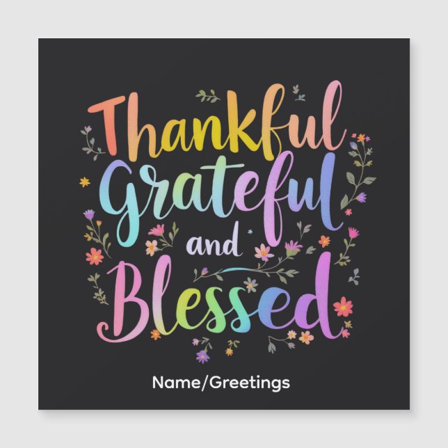 Inspirational Floral Gratitude Wreath Handcrafted  (Framsida)