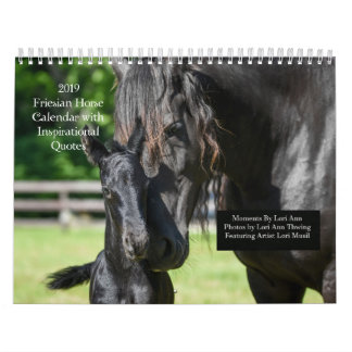 Inspirational Friesian Horse Calendar Kalender