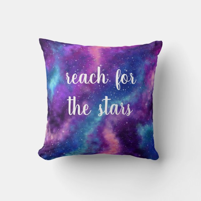 Inspirational Galaxy Pillow Kudde (Framsida)