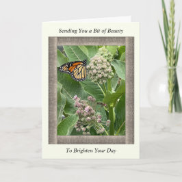 Inspirational Get well Card med Monarch Butterfly Kort