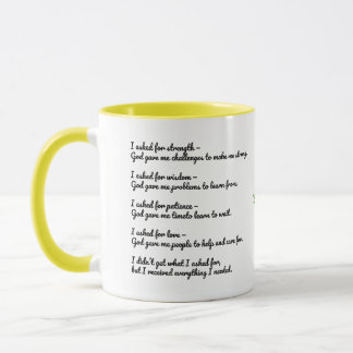 Inspirational God Quote Mug – Strength, Wisdom Mugg