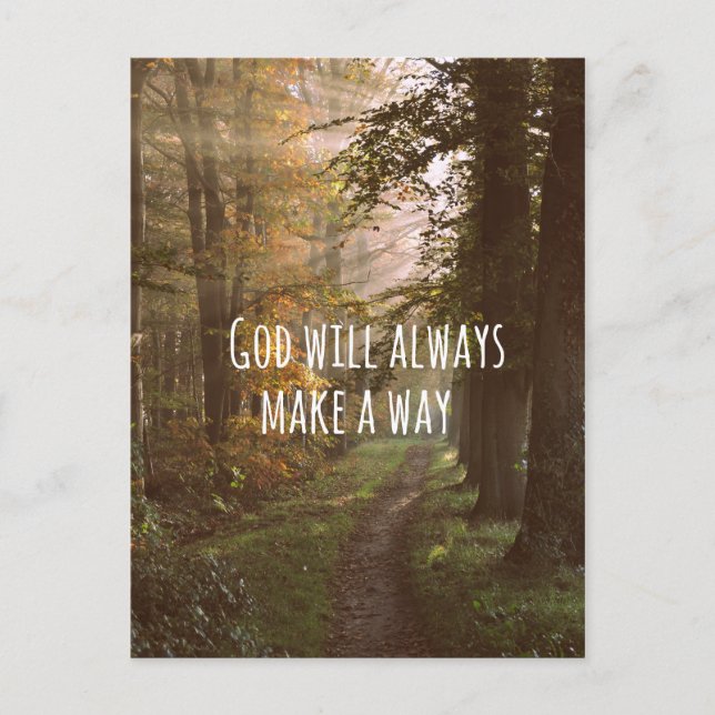 Inspirational God Quote Vykort (Framsida)