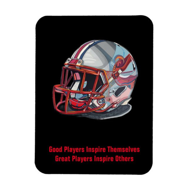 Inspirational Good Players Pop Art Football Helmet Magnet (Vertikal)
