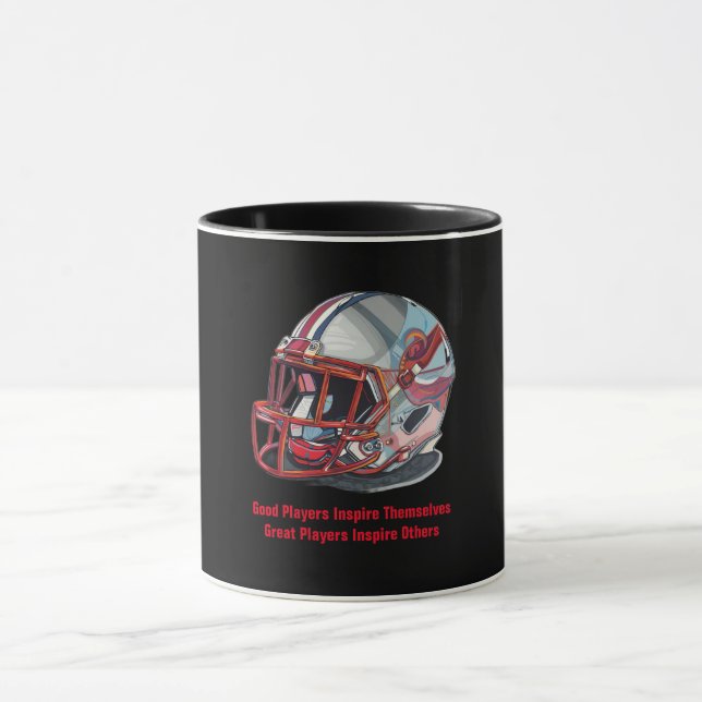 Inspirational Good Players Pop Art Football Helmet Mugg (Center)