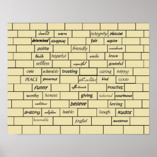 Inspirational Graffiti-utskrift Poster