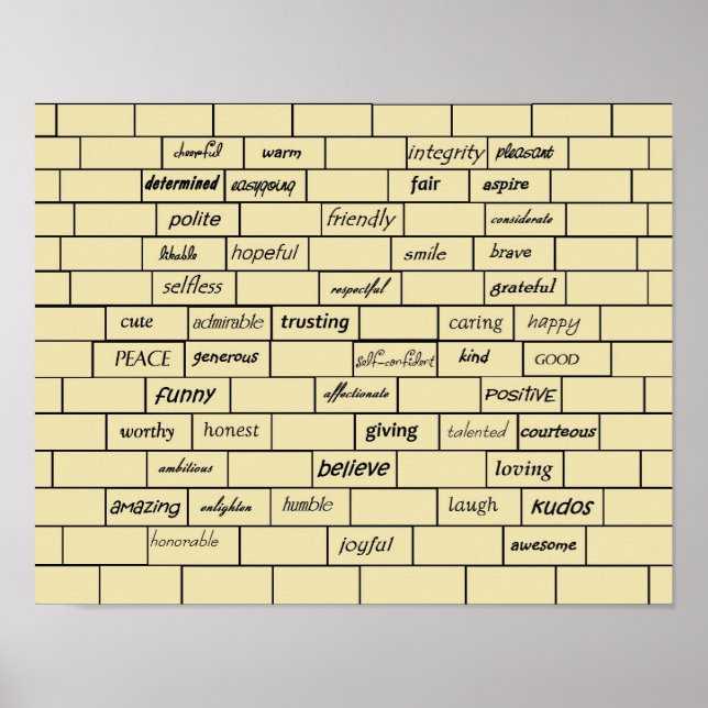 Inspirational Graffiti-utskrift Poster (Framsidan)