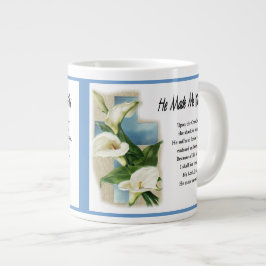 Inspirational Han gjorde mig värdig Jumbo Mugg