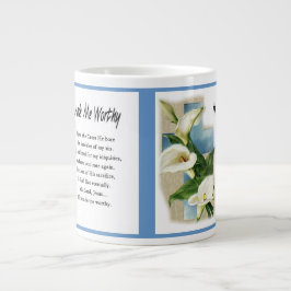 Inspirational Han gjorde mig värdig Jumbo Mugg