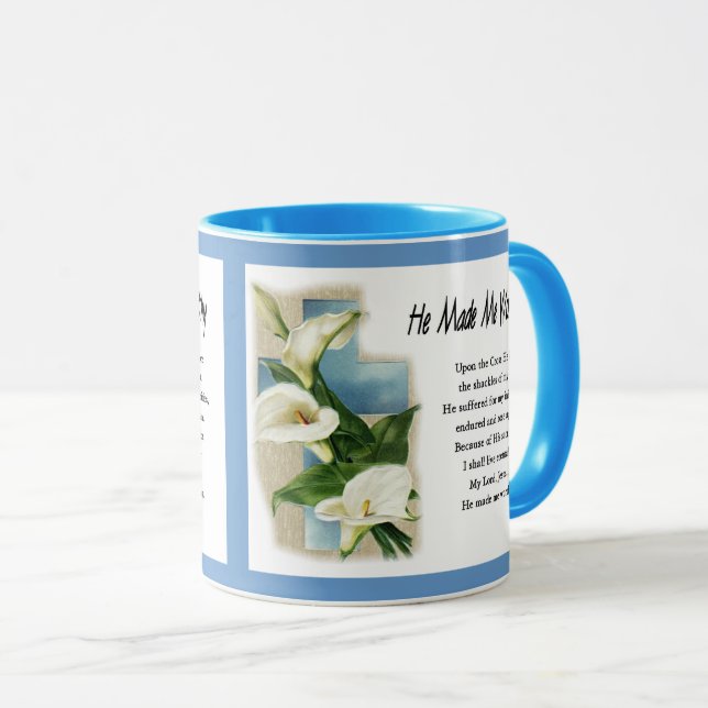 Inspirational Han gjorde mig värdig Mugg (Framsida höger)