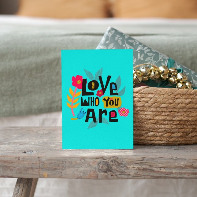 Inspirational Hand Lettered Kärlek Citat Vykort (Skapare uppladdad)