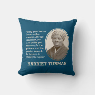 Inspirational HARRIET TUBMAN Kudde