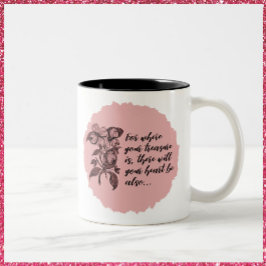 Inspirational Heart och Treasure Quote Mugg