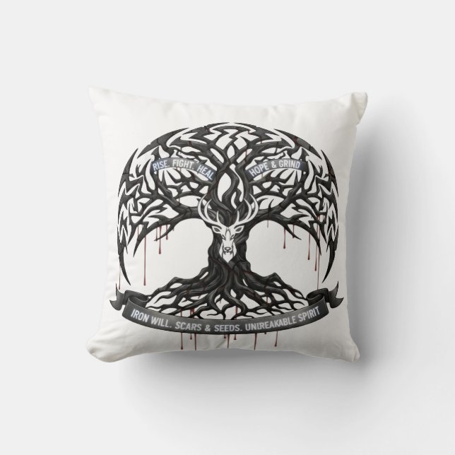 Inspirational Hope & Strength Throw Pillow Kudde (Framsida)