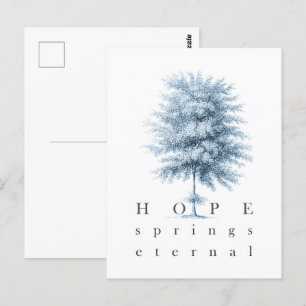 Inspirational Hope Vår Einternal Vintage Träd Vykort