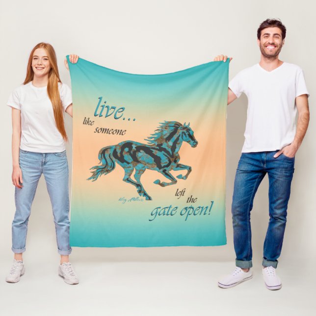 Inspirational Horse Fleece Blanket (På plats)