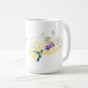 Inspirational Hummingbird och Butterfly Kaffemugg