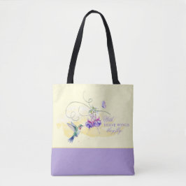Inspirational Hummingbird och Butterfly Tygkasse