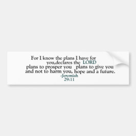 Inspirational Jeremiah 29:11 Bildekal