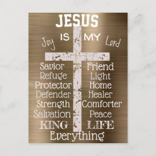 Inspirational Jesus är mitt allt-kristet Vykort