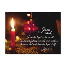 Inspirational jul Bible Verse, John 8:12