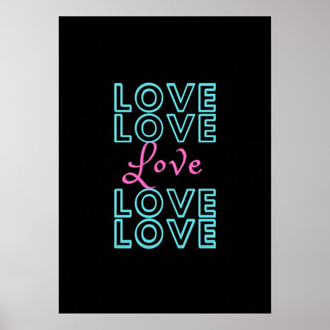Inspirational Kärlek Design Poster (Framsidan)