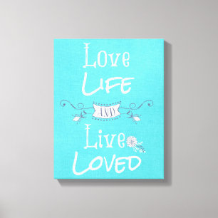Inspirational Kärlek och Life Quote Canvastryck