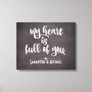 Inspirational Kärlek Quote med lite Namn Canvastryck