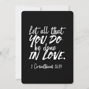 Inspirational Kärlek Scripture - 1 Corinthians 16: Julkort