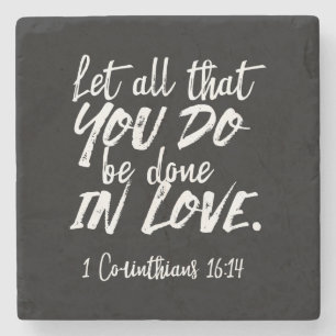 Inspirational Kärlek Scripture - 1 Corinthians 16: Stenunderlägg