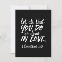 Inspirational Kärlek Scripture - 1 Corinthians 16: