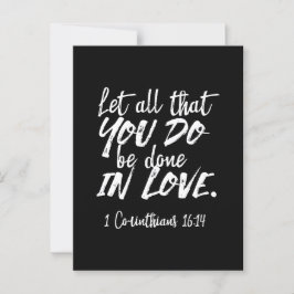 Inspirational Kärlek Scripture - 1 Corinthians 16: Vykort