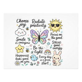 Inspirational Kawaii-Boho Butterfly Sticker Lakan Fototryck