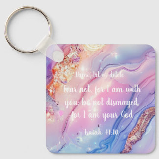 Inspirational Keychain - Isaiah 41:10 Rädsla inte Nyckelring