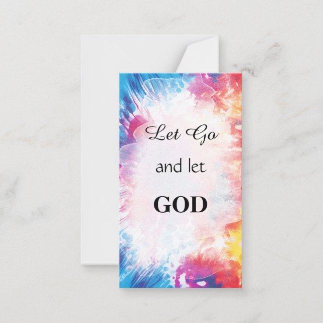 *~ Inspirational Kindness LET GOD AP62-antecknings Anteckningskort (Framsida)