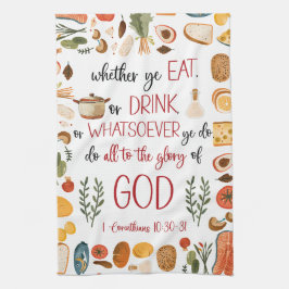 Inspirational Kitchen med Bible Verse Kökshandduk