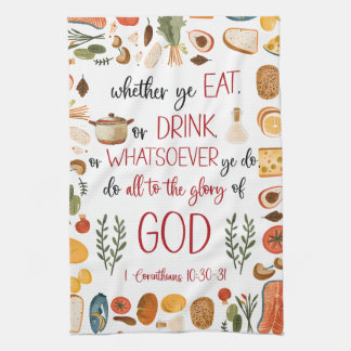 Inspirational Kitchen med Bible Verse Kökshandduk