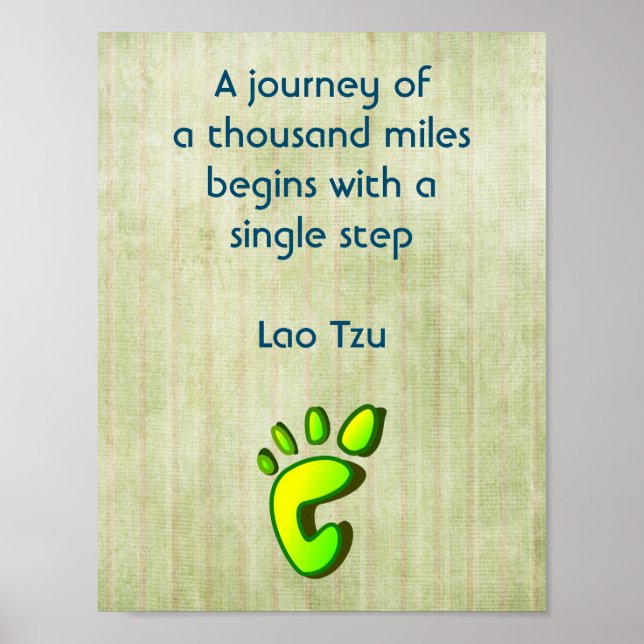 Inspirational Lao Tzu Quote Poster (Framsidan)