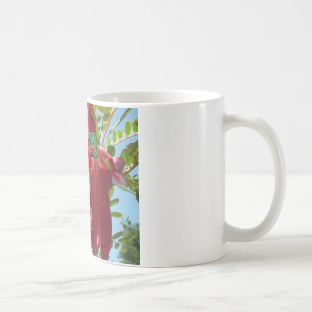 Inspirational Lean on Me Blommigt Skyward Art-utsk Kaffemugg (Höger)